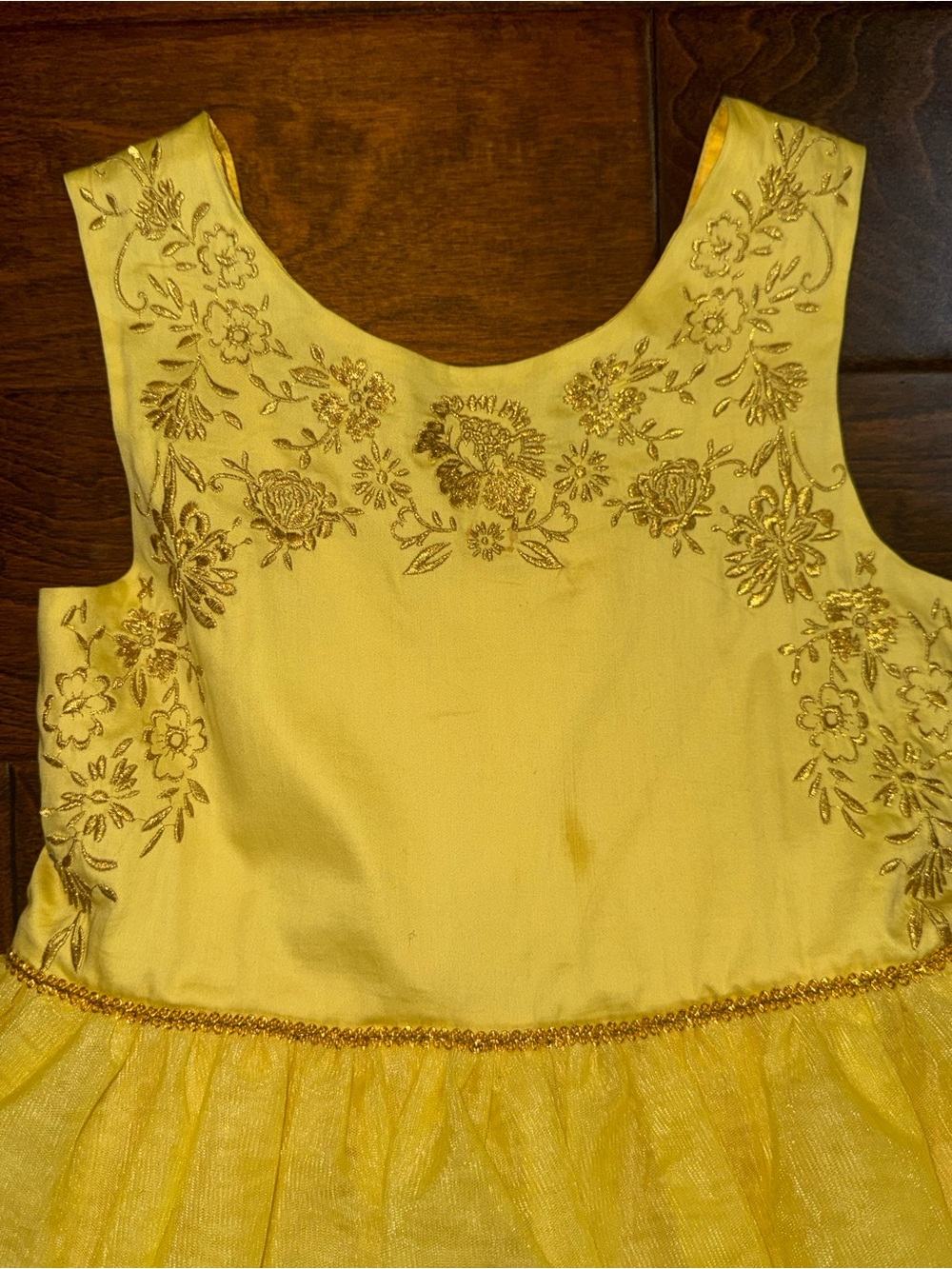 Disney Princess Belle Yellow Tulle Layered Party Dress - Picture 3 of 7